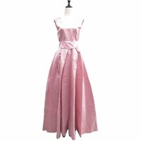 美品 13AW Christian Dior クリスチャンディオール ラフシモンズ期 シルクサテン ベルト付き ドレス ワンピース F36 ピンク