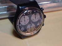 珍品　デザイン　SWATCH　SWISS　SCUBA　２００ｍ　腕時計　ブラック　ケース付　未使用品
