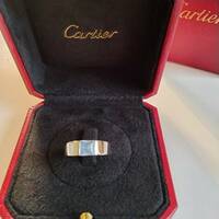 【本物・希少】Cartierカルティエ　タンクソロリング　ムーンストーン　750/K18WGホワイトゴールド　指輪　52　パワーストーン