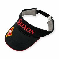 ゴルフ◆SRIXON スリクソン サンバイザー 帽子 フリーサイズ 54~58cm / 黒 ブラック