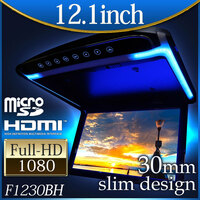★高画質12.1インチ デジタルフリップダウンモニター HDMI MicroSD対応 F1230BH