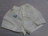 SS 　白　color pants ナイロン１００％　短パン　ショートパンツ　昭和レトロ　未使用かるい日焼け