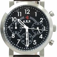 新品 A.R.P. エーアールピー 腕時計 ARP211-SBLBR クオーツ アナログ ラウンド ブラック 5気圧防水 おしゃれ クロノグラフ 動作確認済み .