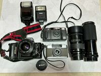 OLYMPUS-PEN EE-2 Nikon F-401 MINOLTA オリンパス ニコン ミノルタ フィルムカメラ 一眼レフ レンズ 望遠 まとめ ジャンク