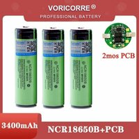 18650　リチウムイオン電池　日本製　PCB保護回路付　NCR18650B　3.7V　3400mAh　長さ69.5mmタイプ　容量保証　3本　 即納