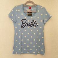 【新品未使用】Barbie バービー　ユニクロ　コラボTシャツ　UT ドット柄　ブルー