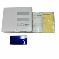 未使用 SoftBank 740SC ブルー ガラケー 携帯電話 折りたたみ携帯 3G プリペイド