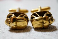 904 海外製 ゴールドカラー カフス ヴィンテージ アクセサリー アンティーク メンズ スーツ 冠婚葬祭 装飾品