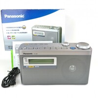 Panasonic パナソニック FM-AM 2バンドレシーバー RF-U350 ラジオ シルバー 電源コード 説明書・ケース ・外箱付き 0505-066