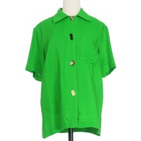 レジーナピョウ REJINA PYO ショートスリーブシャツ ブラウス 半袖 XS グリーン 緑 レディース