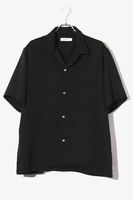 JOHNBULL ジョンブル ボタンアップ オープンカラー 半袖シャツ L BLACK ブラック 204-0052-00 /◆ メンズ