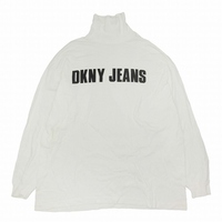 ダナキャランニューヨーク DKNY ヴィンテージ JEANS ハイネック Tシャツ カットソー トップス 長袖 コットン ロゴ プリント vintage F