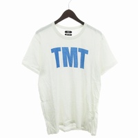 ティーエムティー TMT Tシャツ カットソー 半袖 クルーネック コットン ロゴ プリント TCS-S19SP19 白 ホワイト XL メンズ