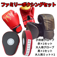 【ファミリーセット】ボクシング グローブ ミット 子供用 大人用 パンチング