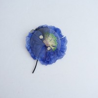 【新品/定価1.8万】ラフルール la fleur *ブルーフラワーコサージュ*青お花アクセサリー(ac84-2403-154)【31D42】