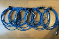 PA用 マイクケーブル ITT XLR 4m〜5m 6セット（CANARE L-4E6S)青色 