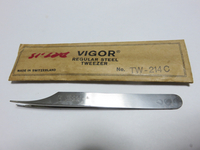 ☆超レア！　貴重！　VIGOR　１４ｃ　スイス製カーボンピンセット　未使用　デッドストック　時計修理　時計工具☆