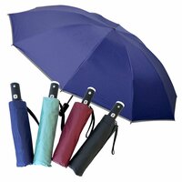自動開閉傘 LEDライト 雨傘 日傘 折りたたみ傘 直径105cm アルミ製 10本骨 晴雨兼用 高密度撥水 UPF50+ UVカット ブルー XH772L