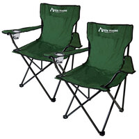 Prairie House キャンプチェアー 折りたたみチェアー アウトドアチェア アルミチェア 2個セット折りたたみ椅子 グリーン PHS110G