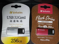 未開封 USBメモリー 256GB 2個セット USB3.1 Gen1 Verbatim バーベイタム スライド式 PC周辺機器 