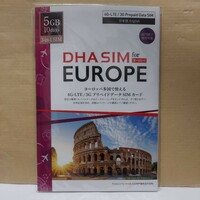 DHA SIM for EUROPE/ 5GB 10days / 4G-LTE/3G Prepaid Data SIM ヨーロッパ