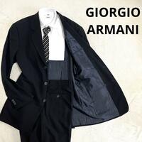 562 GIORGIO ARMANI ジョルジオ アルマーニ セットアップスーツ ブラック 46 黒タグ 3B