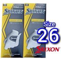 スリクソン 26cm 白 2枚セット GGG-S027 ダンロップ ゴルフグローブ 新品未使用品 ゴルフ用品 SRIXON PRO SERIES しっとり柔らか