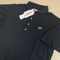 新品正規品 PEARLYGATES マスターバニー 半袖ポロシャツ 6(LL) シンプル ブラックゴルフ 