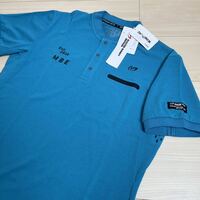 新品正規品 PEARLYGATES マスターバニー 半袖 ポロシャツ 6 (LL) シンプル ブルー　ゴルフ LLサイズ 