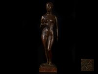 【雲】某有名資産家買取品 きよし作 銅製 裸婦像 置物 ブロンズ 高さ36.5cm 古美術品 CA4886y DTs6df54b CTs6dv4a