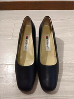 【F554】 銀座 カネマツ GINZA Kanematsu パンプス 23.5cm ブラック シューズ 靴 ヒール レザー