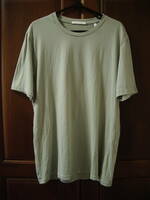 HELMUT LANG ヘルムートラング 2003 Basic Plain Greenish Gray Cotton T-Shirt Tシャツ 初期 本人期 モロッコ製
