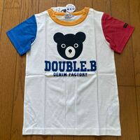 SALE 新品　ミキハウス　日本製　半袖Ｔシャツ　120 白　DOUBLE B Tシャツ 子供服キッズ