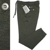 新品 Black & White ブラックアンドホワイト ソフトコンサスジャージ ジョガーパンツ M カーキ系 UVプロテクト 吸汗速乾 ゴルフ パンツ