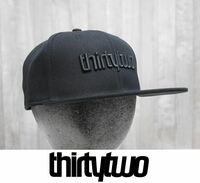 【新品】24 ThirtyTwo DOUBLE SNAPBACK HAT - BLACK/TAN 正規品 キャップ 帽子 スノーボード