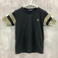 [D2754] フレッドペリー Tシャツ 半袖 キッズ ブラック系 4-5Y FRED PERRY / 小型便OK