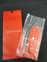 1077【本州のみ送料無料】Sermoneta gloves セルモネータグローブス　レディースグローブ　手袋　made in italy オレンジ　未使用品　