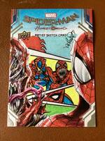 2017 UD Marvel Spider-Man Home Coming Artist Sketch Card by Achilleas Kokkinakis スケッチ スパイダーマン ドッペルゲンガー