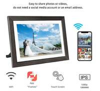 デジタルフォトフレーム wifi 10.1インチ 写真動画再生/共有 1280*800 専門アプリ 16GBmicroSDカード 壁掛け可 タッチIPS液晶 