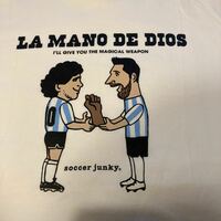 サッカージャンキー Claudio pandiani マラドーナ メッシ アルゼンチン 半袖Tシャツ サイズM