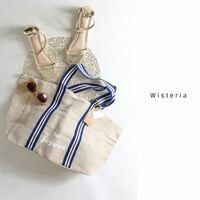 新品☆ウィステリア Wisteria☆le joyeux LESS DRESS TOTE ジュートコットントート(L)☆A-O 2546