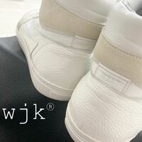 wjk HC leather sneaker ハイカット レザースニーカー L ラグジュアリースニーカー WHITE 本革