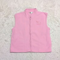 【送料無料】calon　フリースベスト　ベスト　130cm　ピンク　キッズ　子供服