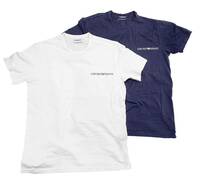 エンポリオアルマーニ　2枚組　Tシャツ　インナーTシャツ　アルマーニ　Mサイズ　EMPORIO ARMANI ベーシックモデル　ネイビー　ホワイト