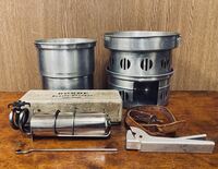 Vintage BORDE Benzin Brenner Nr.33 & Sigg cooker combo ボルドーバーナー クッカー セット