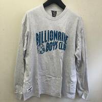 [洋服] メンズ「BILLIONAIRE BOYS CLUB：長袖Ｔシャツ グレー 水色ロゴ」 サイズ：Ｌ ショップ袋付き ビリオネアボーイズクラブ
