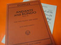 ♪輸入楽譜　DOPPLER　ANDANTE＆RONDO　op25　2フルート＆ピアノ　別冊付き　フランツ・ドップラー