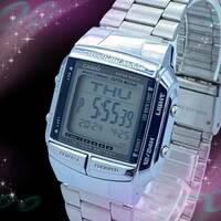 《美品　稼働品》　カシオ　CASIO　データバンク　デジタル　ストップウォッチ　アラーム　防水　メンズ腕時計　クオーツ　DB-360　