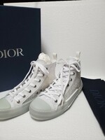 【新品】ディオール　Dior　ハイカットスニーカー　オブリーク　B23　クリア　ラバーソール