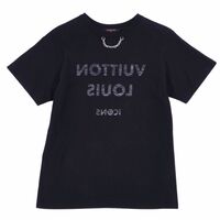 美品 ルイヴィトン LOUIS VUITTON Tシャツ カットソー 2020年 半袖 ショートスリーブ ロゴ トップス レディース S 黒 cf04mo-rm11f09525